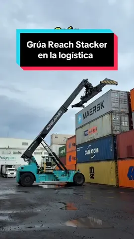 Grúa Reach Stacker en la logística #logistica #logisticainternacional #comerciointernacional #aduanas #comercioexterior 