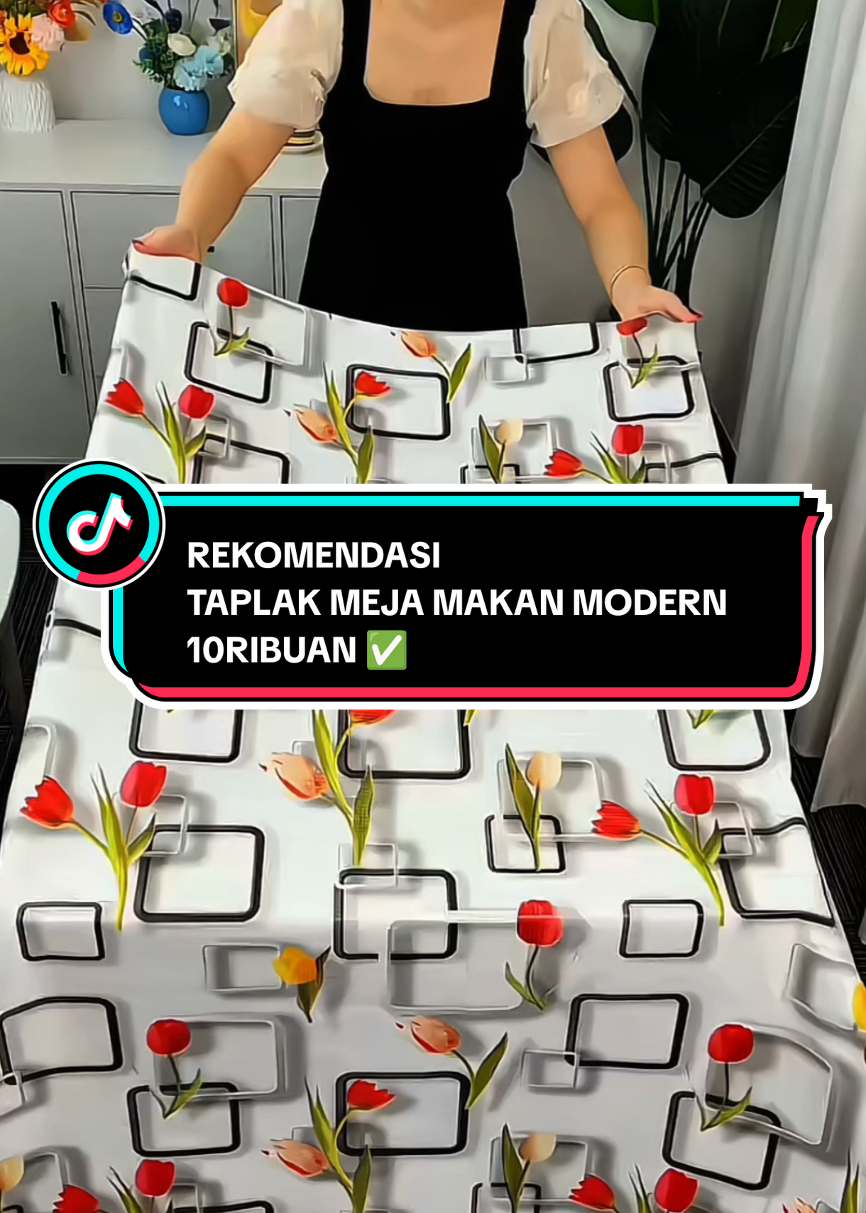 Membalas @_mamahmala taplak meja makan modern secantik ini promo hanya 10ribuan aja bun, buruan order segera mumpung stok masih ada promo terbatas ya #taplakmeja #taplakmejamurah #taplakmejaantiair #tiktokshopindonesia 