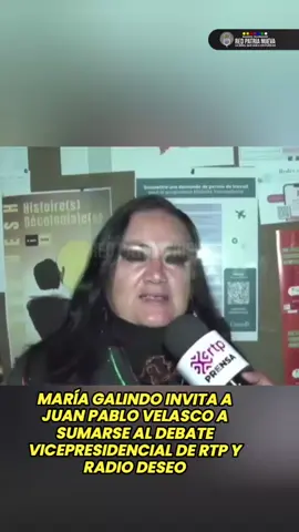 La activista María Galindo expresó su satisfacción por la confirmación de Edman Lara para el debate organizado por RTP y Radio Deseo 📝, e hizo un llamado a Juan Pablo Velasco para que también se sume al encuentro previsto para la próxima semana ⚖️. #debate2025  #elecciones2025  #RTP  #radiodeseo  #redpatrianueva 