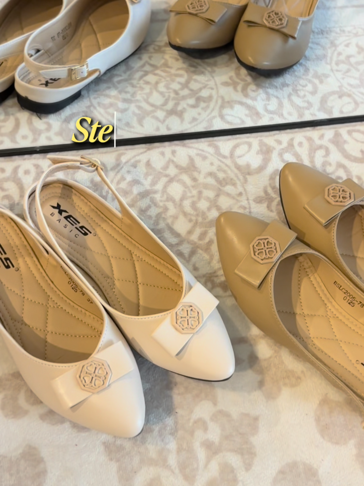 Classic bow design → simple tapi stylish 🎀 #xesshoes #kasutxes #kasutwanita #flats #jomlocal