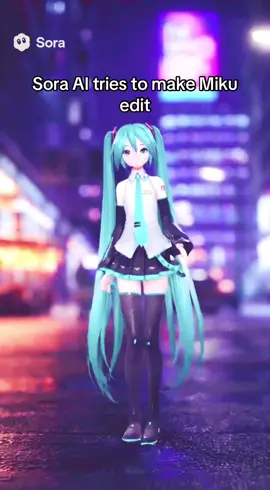 I TOLD it to make velocity edits but I guess it didn't know what that means so it's just transitions 🥲 #sora2 #miku #edit #chatgpt #ai 