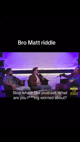 MATT RIDDLE JUST ATTACKED A PODCAST HOST MID INTERVIEW 😭 (TMZ INSIDE THE RING)#mattriddle #wrestling #wrestlingtiktok 