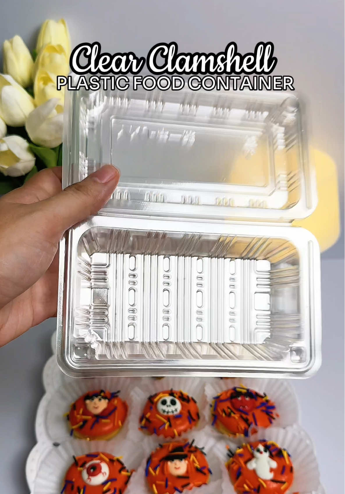💁‍♀️Upgrade your food business using Disposable Transparent Plastic Clamshell food container. #foodcontainer #foodpackaging #plasticcontainer #clamshell #pastrypacks 