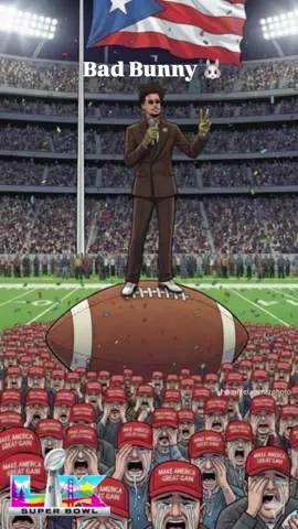 #badbunny #SuperBowl #trump #meme #usa 