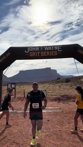 Proud of my guy ❤️🌵 • John Wayne 2025 Half Marathon in Moab, Utah 🏜️ #halfmarathon #runner #foryoupage #moabutah 