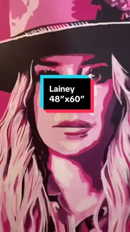 I just saw Lainey Wilson is playing in Nashville tonight, so I thought I’d share this piece. 🩷🤍🖤 I think I have painted her more than anyone at this point! I have a few of these large canvases left! I’d love to paint your favorite celeb or character for your home or business.  . You can go see all these portraits and my Bless Your Heart mural at @longlivecowgirls615 Nashville AirBnb. Book a stay if you’ll be in the area. It’s a stylish, roomy, and modern spot in the heart of Nashville.  There is a link in my Linktree to all the airbnbs I’ve painted murals for, btw! . #jesszillarose #laineywilson #nashville #artistsoftiktok #paintordie 