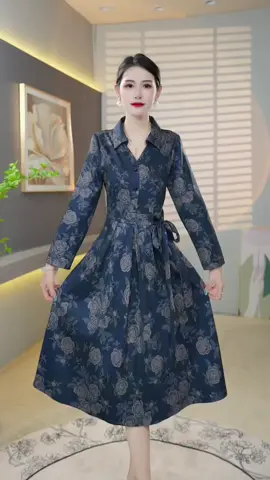 가을 긴팔 슬림 원피스 #슬리밍#가을신상#드레스#fyp #tiktok 