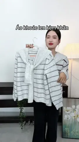 Áo khoác len kèm khăn bản to dày dặn #Camcloset #aolen #aolennu #aomuadong #aogiunhiet    
