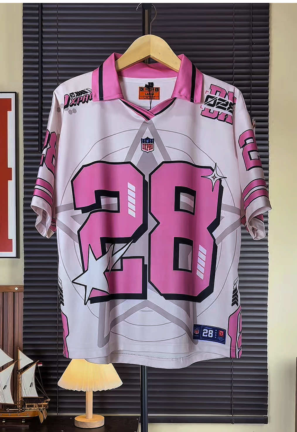 Jersey Boxy Oversize 28 Pink Unisex 🥶 #jersey #fyp #vintage #streetwear #casual 