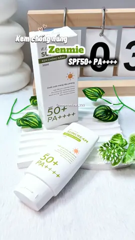 Chống nắng dưỡng da, an toàn- lành tính #zenmie #kemchongnangzenmie #spf50pa➕➕➕➕ #kemchongnangchodanhaycam #suncream 