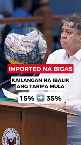 IBALIK ANG TARIPA SA BIGAS SA 35%! 🌾🇵🇭 Bumagsak sa ₱7.66/kilo ang farmgate price ng palay, mas mababa sa production cost na ₱13.51. Nalugi rin ang gobyerno ng ₱27B sa loob ng isang taon. 💸 At ang mas masaklap, piso lang kada kilo ang natipid ng mga konsyumer ng bigas. Ibalik ang taripa sa 35%, protektahan ang magsasaka, tiyakin ang abot-kayang bigas, at ibalik ang kita ng gobyerno! 👨‍🌾💪