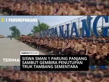 Siswa SMA Negeri 1 Parung Panjang Sambut Positif Kebijakan Penutupan Truk Tambang Parung Panjang - Para siswa SMA Negeri 1 Parung Panjang menyambut gembira kebijakan KDM yang menutup jalur truk tambang di wilayah Parung Panjang. Dengan adanya kebijakan ini, siswa merasa lebih aman saat berangkat maupun pulang sekolah tanpa rasa khawatir akan lalu lintas truk besar. Kebijakan ini dianggap sebagai langkah nyata dalam melindungi keselamatan generasi muda sekaligus memberikan ruang bagi mereka untuk bersekolah dengan nyaman Follow @funfactbogor !!  Biar lo gak ketinggalan info menarik lainnya. ______ sc : bogorbersuara #bogor #bogorhits #bogorcity #bogorkeren #beritaviral 