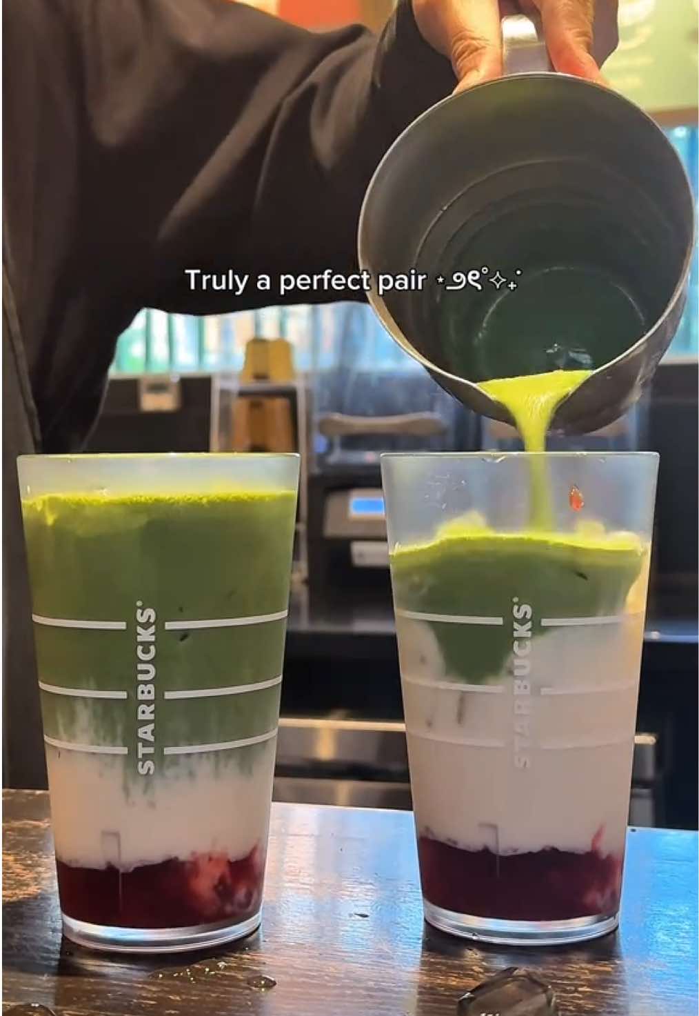 strawberry + matcha = the perfect pair 🍓💕