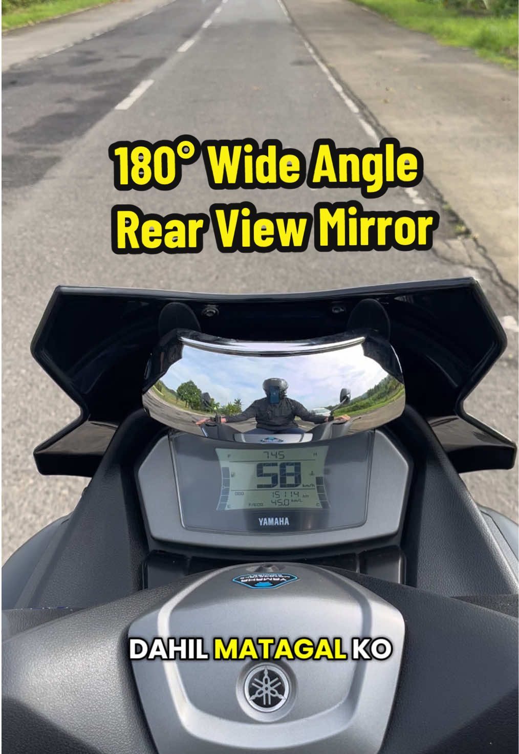 Nakakatakot yung biglang may dumadaan sa likod na hindi mo nakita sa side mirror lang😳 kaya dapat meron ka nitong 180 degree HD Wide Angle Rear View Mirror para iwas aksidente! #windshieldrearviewmirror #rearviewmirror #blindspotmirror #motor #motorcycleaccessories #fyp #trending 