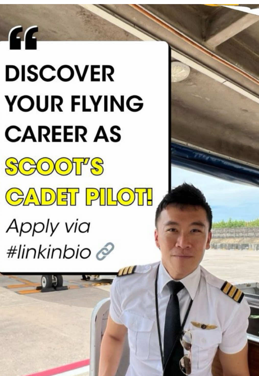 Brb, manifesting my childhood flying dreams and applying for Scoot's Cadet Pilot Programme...✈️ 🔗 Apply via #linkinbio #GotScootitude #TheScootLife #WeBleedYellow #FlyingCareer