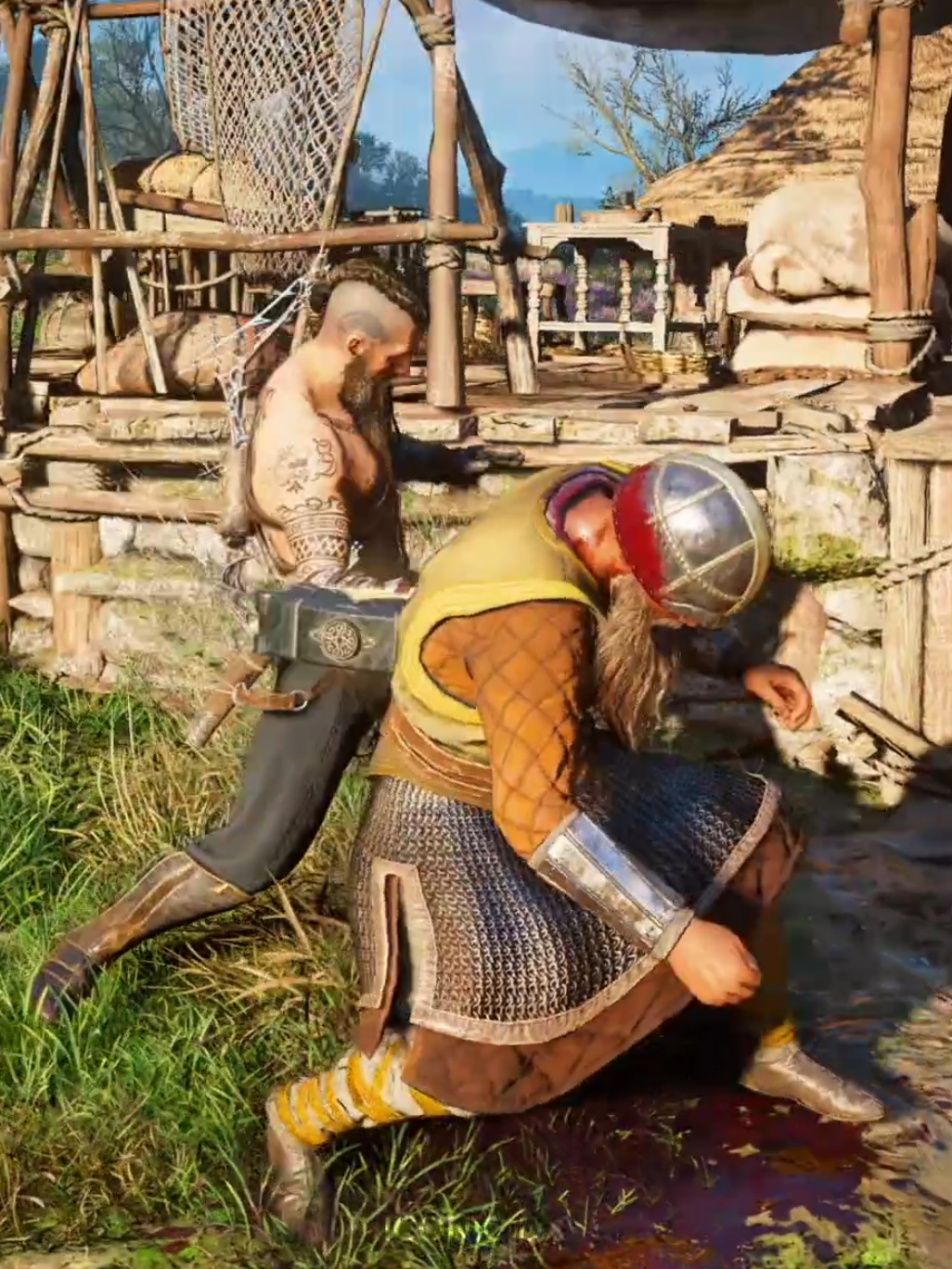 Full Body Tattoos Eivor Brutal Stealth kills 💀🔥 #acvalhalla #badassstealthkills #brutal #modernassassin #GamingOnTikTok 