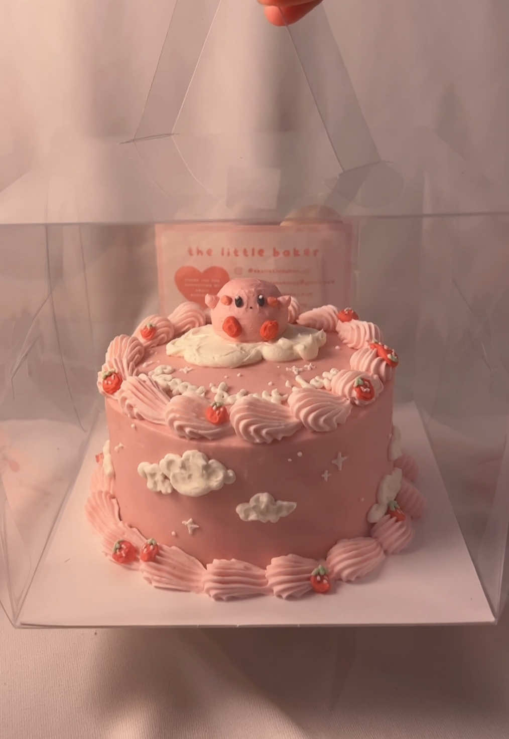 Oh how I love this kirby cake 🥺 Life is short so bring on the whimsy with cute cakes 🍓🌸✨Sorry for being MIA for so long everyone—I took a nice long break and I’m backk!  #KirbyCake #CuteCakesBayArea  #WhimsicalCakes 
