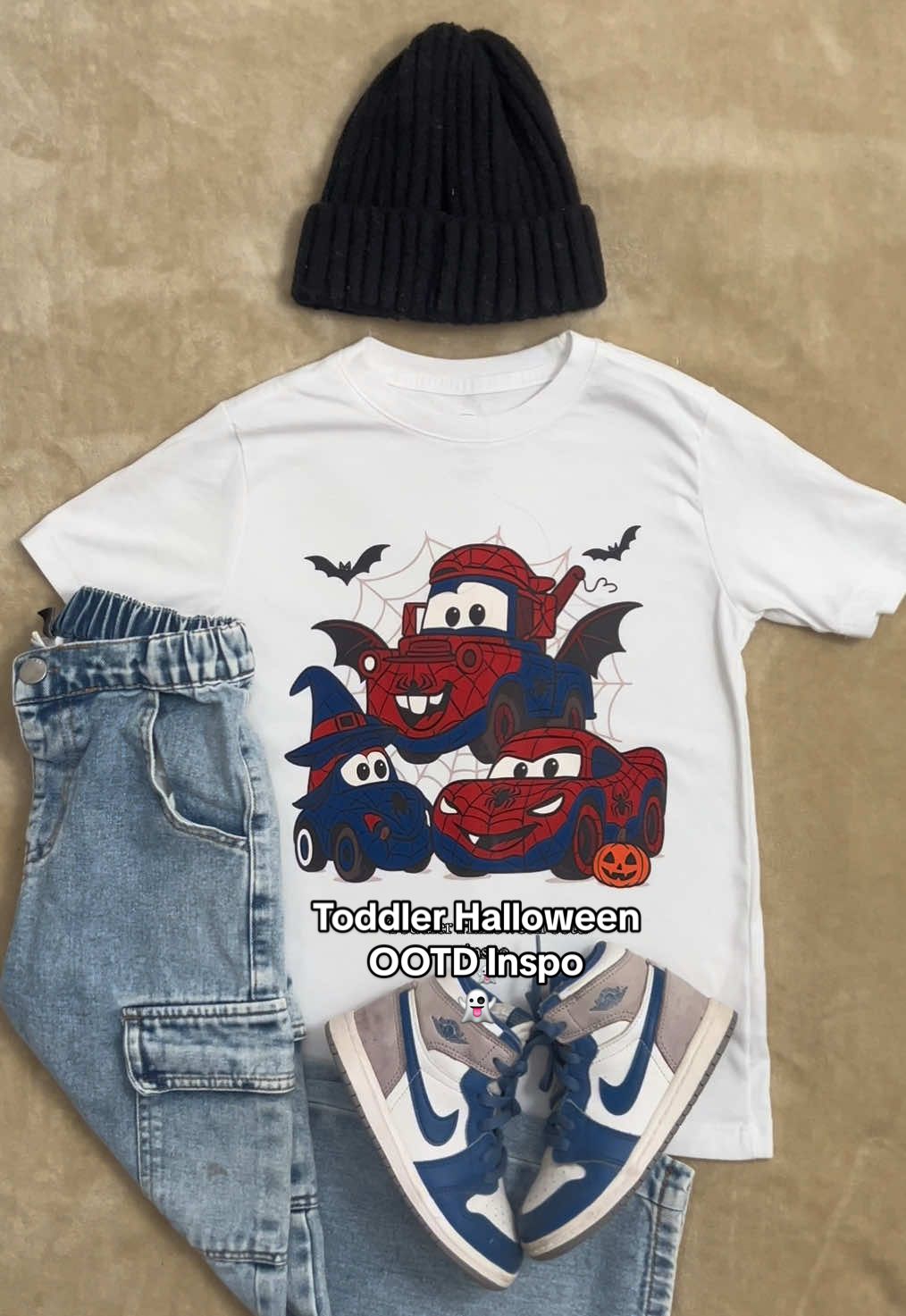 OOTD 🫶🏼 This shirt completed my boy’s spooky basket! #pumpkinpatchootd #OOTD#halloween #lightningmcqueen #fypシ 