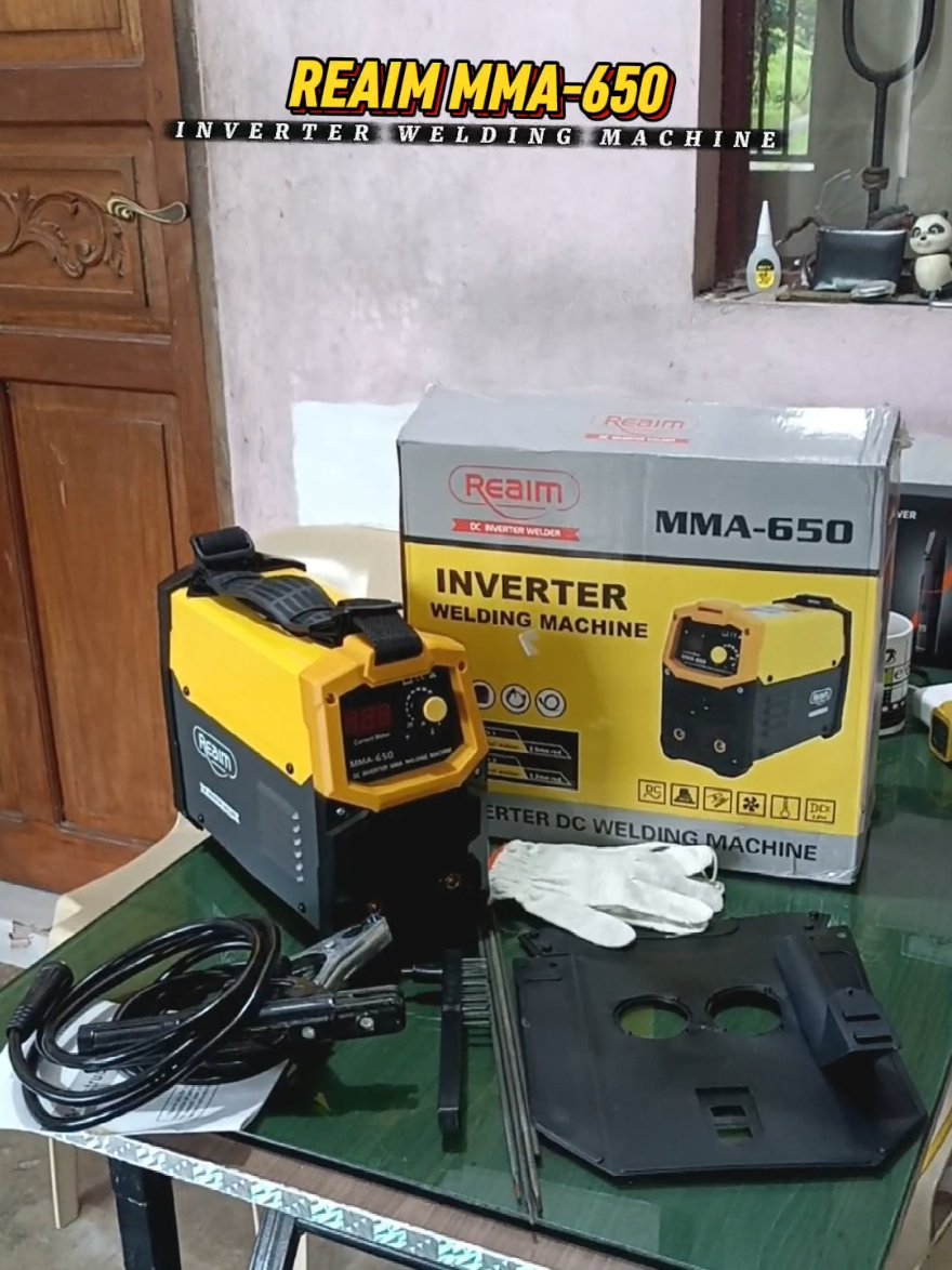 REAIM MMA-650 Portable Welding Machine High Power Heavy Duty ARC Gasless Welder IGBT Full Copper Output Welding Machine With Free Accesories. Perfect For Work And Household Use🔥 #reaim #weldingmachine #welding #welder #trending 