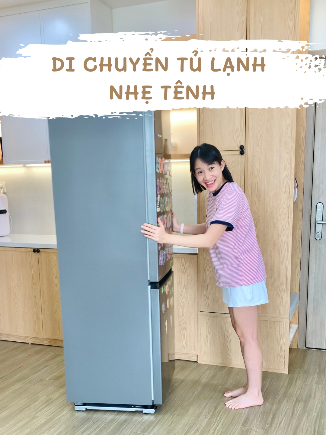Di chuyển tủ lạnh nhàn tênh #homedecor #dogiadung #dondepnhacua #cannhakhacla