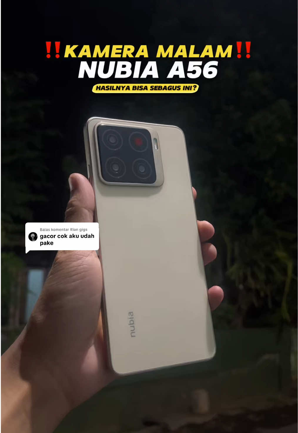 Membalas @Rian gigs ngga nyangka kalau kamera malam juga bagus gini dong #nubiaa56 #kameranubiaa56 #nubiaindonesia #promoguncang1010 