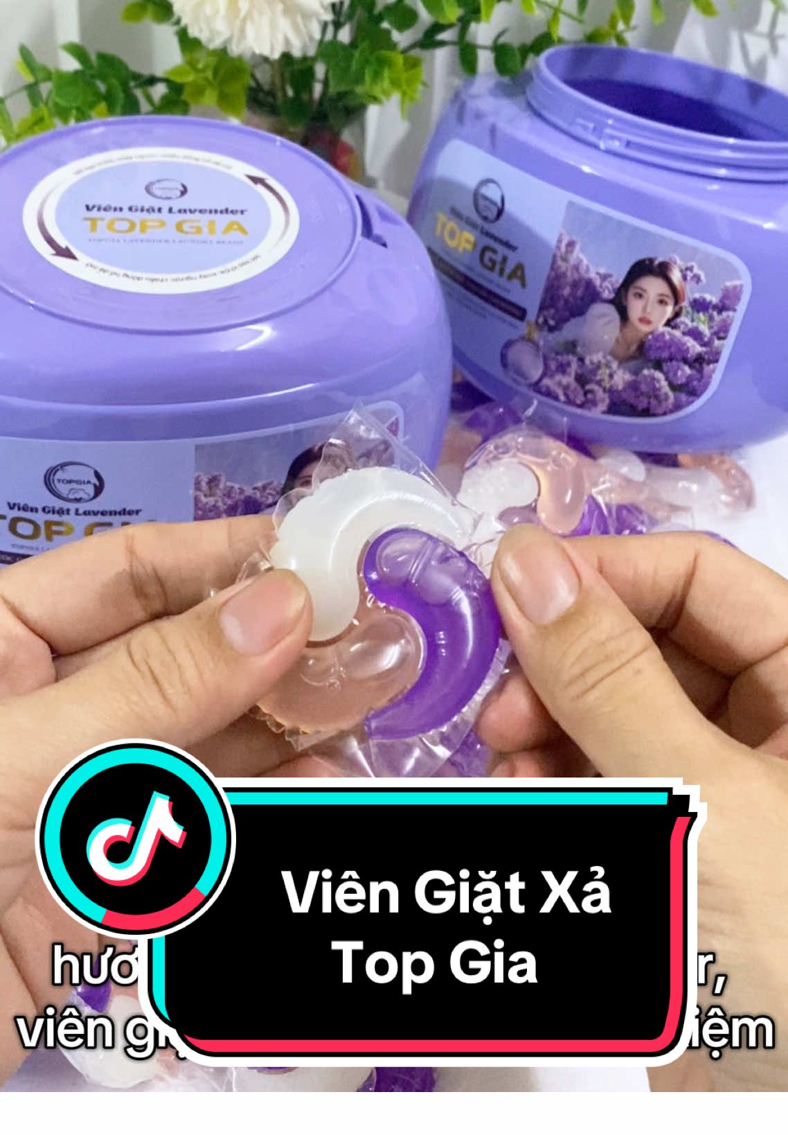 ###Viên##giặt##xả##TopGiaquần áo thơm lâu, hương hoa hồng và ##lavender 1 hộp 40 viên giặt sạch, tiết kiệm