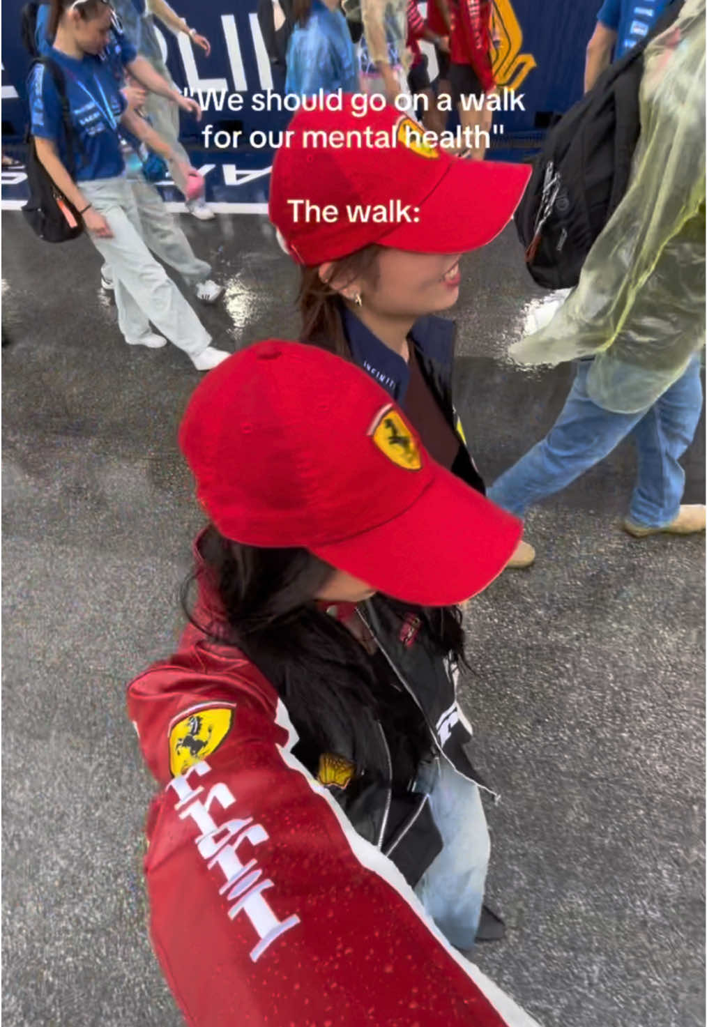 Took our hot girl walks to the next level 💋 @iresylus #formula1 #sggrandprix #pitlane 