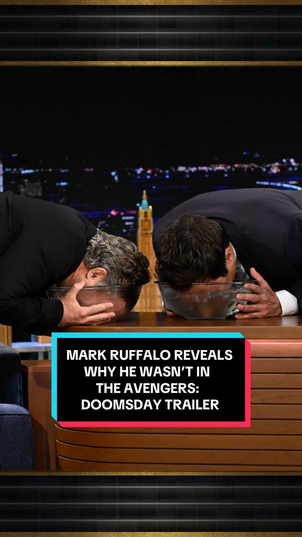 Mark Ruffalo reveals why he wasn't in the Avengers: Doomsday trailer before competing in an ice water competition with Jimmy 🥶 #FallonTonight #TonightShow #MarkRuffalo #Avengers #Doomsday 