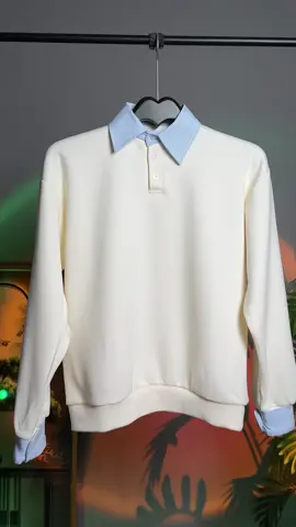 Áo Sweater phối sơ mi đôi nam nữ - Áo Sweater dài tay nỉ 2 da #aosweater #aothunnamnu #thoitrang #mặcđẹpmỗingày #xuhướng 