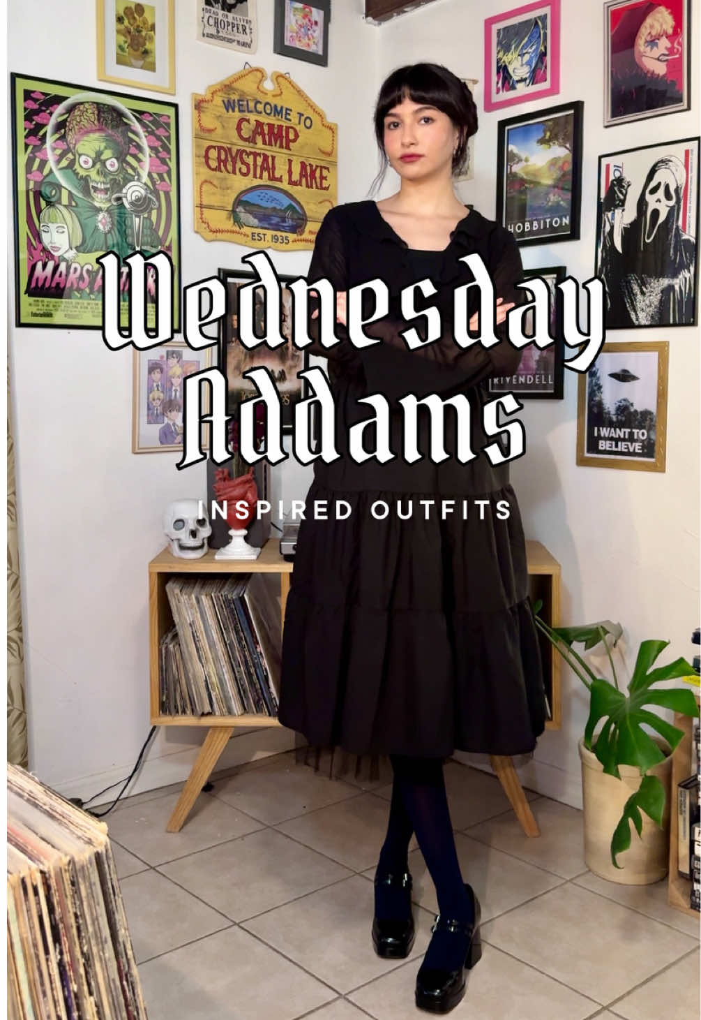Empezando spooky season con outfit inspo de #WednesdayAddams 🖤 #spookyseason #outfitinspo  #fyp #creatorsearchinsights 