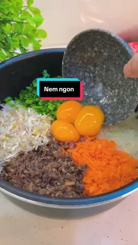 Cách trộn nhân và gói nem có gói tới cái cuối cùng cũng không bị chảy nước #nhaquynhdam #ancungtiktok 