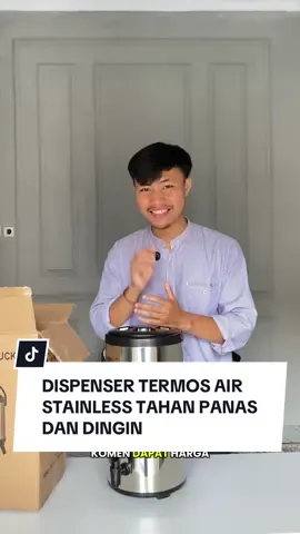 Dispenser termos air stainless tahan panas dan dingin cocok buat acara keluarga,arisan dan usaha 🔥 Harga promo,beli sekarang ambil promonya jangan sampai stoknya kehabisan #dispensertermos #termosstainless 