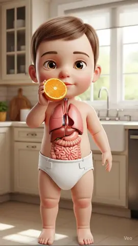 Baby eat Orange 🍊 #junkfood #babyasmr #health #baby #orange 