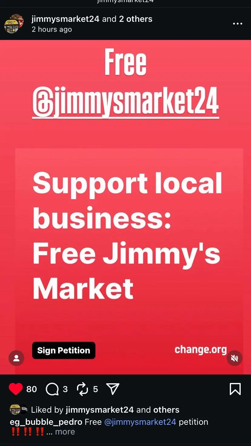 #FreeJimmysMarket #slammednuff #gat2025 #signthepetition 