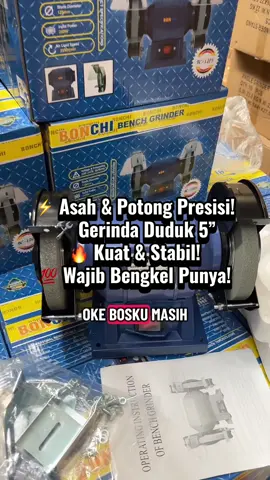 ⚡ Mesin Gerinda Duduk 5” – kuat, stabil, dan presisi untuk asah & potong! 🔥 Wajib ada di bengkel tukang 💯 #gerinda #duduk #mesingerinda #perkakas #alatbengkel 