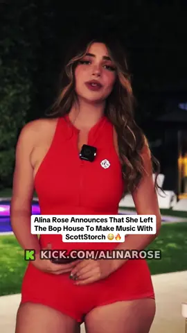 Alina Rose Announces That She Left The Bop House To Make Music With ScottStorch 😳🔥#alinarose #bophouse #kick #streamer #scottstorch 