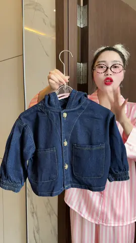 [Size dưới 28kg] Set áo khoác jean