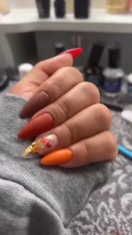 Fall nails inspo #fall #nailsartvideos #nailart #insp #cute 
