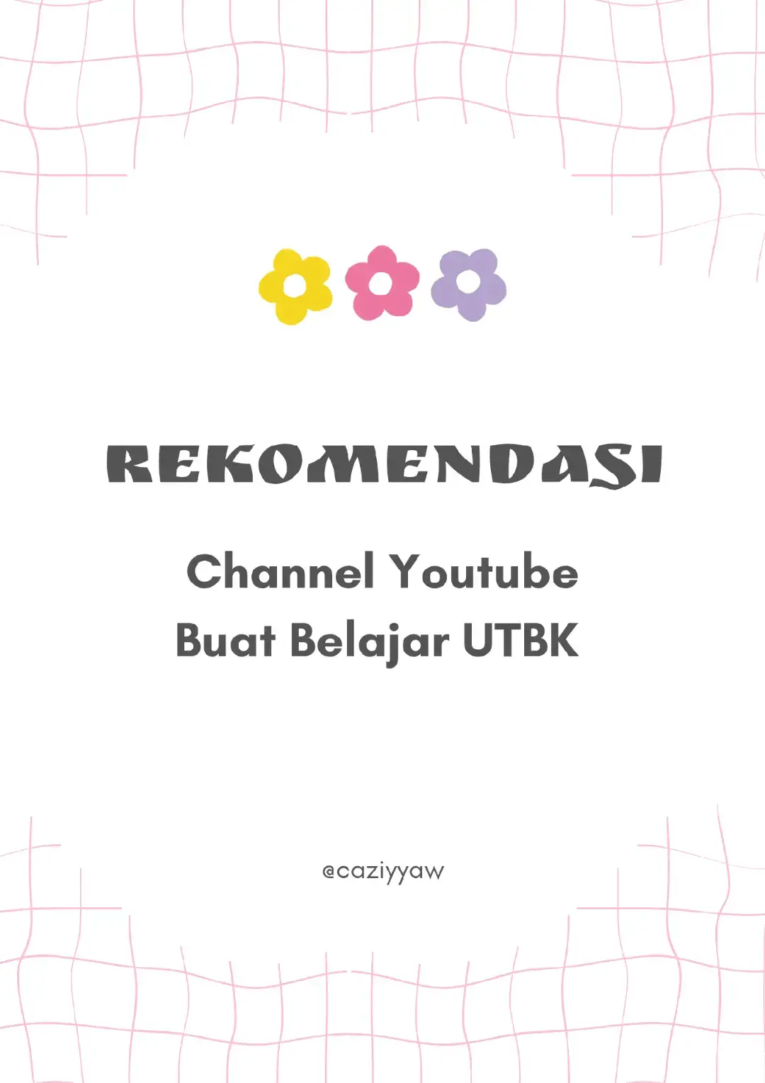 Buat kalian yang bingung mau mulai belajar utbk dari mana, ini rekomendasi beberapa channel yt tiap subtest dari aku yaa, buat kalian yang mau mulai belajar. Semangatt🙆‍♀️💙 #ptn #snbt #snbp #fyp 