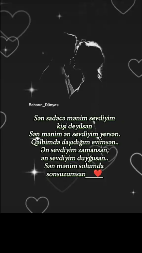 SONU OLAN DÜNYADA SONSUZ SEVİRƏM SƏNİ