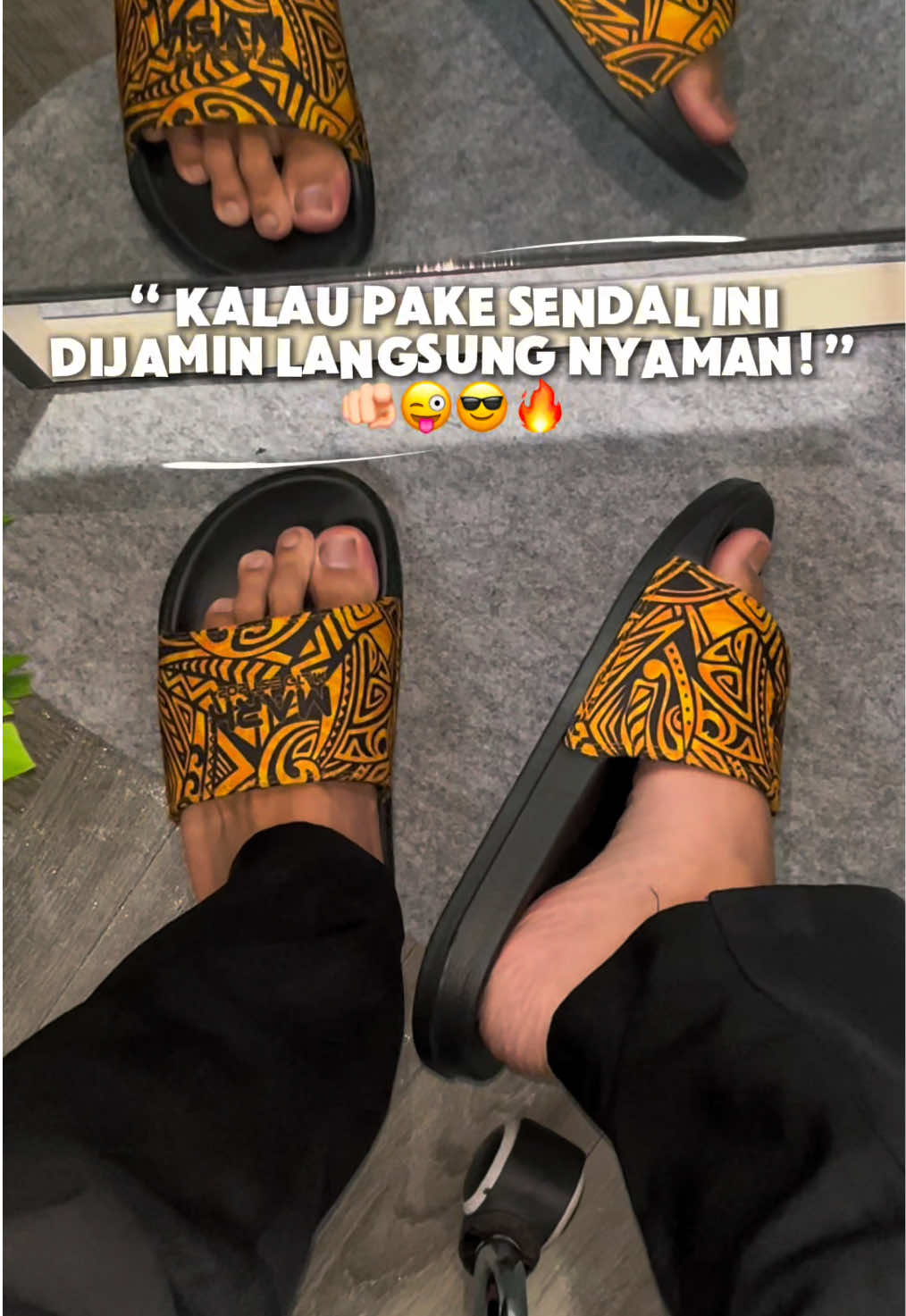 Sendal pria empuk dan nyaman buat di pake kemana aja! 🫵🏻🤩✨ #sendalpria #promogajian #sendal #sendalslop #fasion 