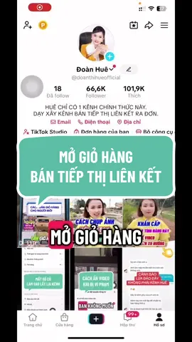 Bí quyết mở giỏ hàng khi làm tiếp thị liên kết. #doanhue #tiepthilienket #saocheplienket #xaykenhtiktok #affiliatemarketing 