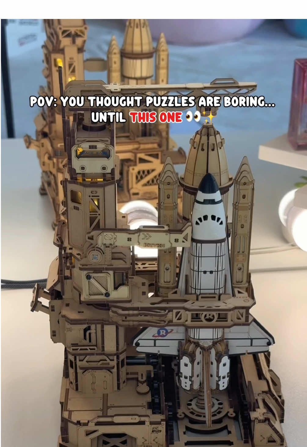 The most satisfying 3D puzzle build ever 🚀✨ #DIY #craft #puzzle 