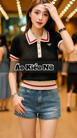 Áo len polo nữ kiểu Hàn #aolen #aonu #aopolo #thoitrangnu #phongcachhanquoc