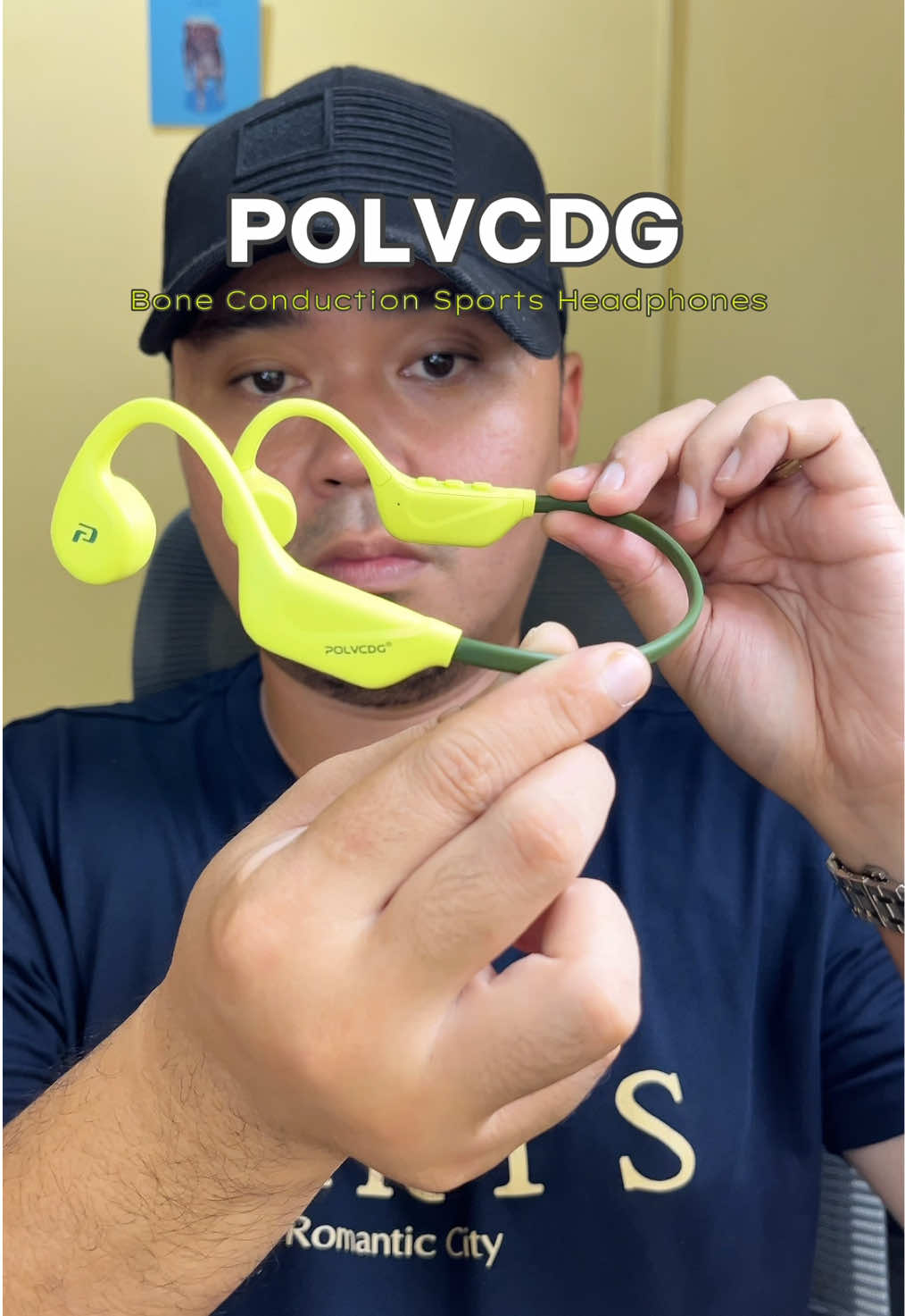 POLVCD Bone conduction headphones for running, workout and outdoor activities #wirelessearphone #gadgets 