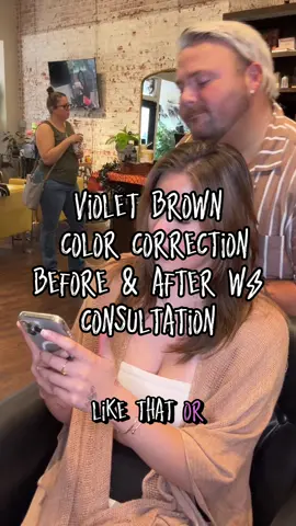 This color correction started with an in-depth consultation to map out the best approach for her hair health and her dream shade. The result? Rich, dimensional violet brown that looks as good as it feels. Healthy hair + gorgeous color is always the goal 👏 #ColorCorrection #VioletBrown #hairtransformation #hairtok #fyp 