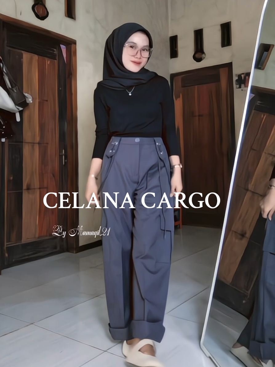 Asli celananya bagus bagtttt tapi buat tb 150an harus gulung² hehe, bisaaa dipotong yaaa amaan🥰❤️ #cargopants  #celanacargo 