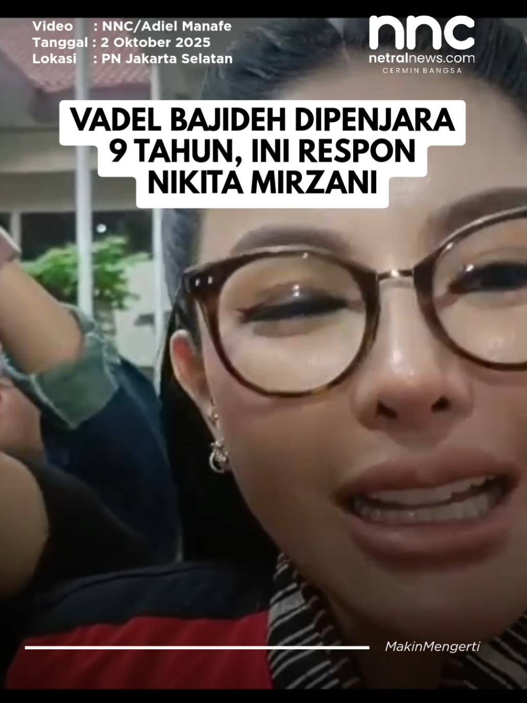 Vadel Badjideh Divonis 9 Tahun Penjara, Ini Respons Nikita Mirzani  Hakim Pengadilan Negeri Jakarta Selatan telah menjatuhkan vonis 9 tahun penjara dan denda sebesar Rp 1 miliar terhadap Vadel Badjideh atas kasus persetubuhan dan aborsi yang melibatkan putri Nikita Mirzani, LM. Merespons vonis tersebut, Nikita Mirzani mengaku belum puas karena baginya seberat apapun hukuman terhadap Vadel, tidak akan bisa mengembalikan masa depan LM. 