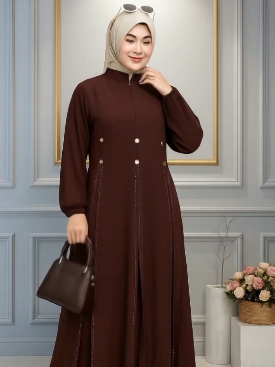 ALYA abaya gamis crincle airflow premium sutra dress wanita Crinkle Dewasa Mewah gamis mewah elegan#fyp 