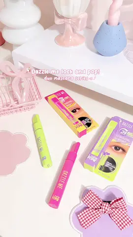 mascara dazzle me longlash-ting & volumax-ing bikin lentik & panjang! udah waterproof juga 🩷💚 #dazzleme #mascara #mascarawaterproof #eyemakeup #mascaraviral 